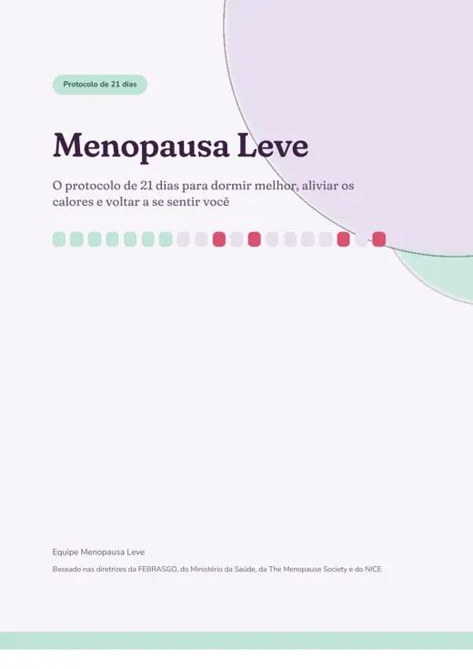Capa do guia Menopausa Leve, protocolo de 21 dias